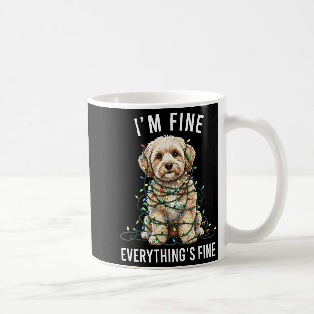 Caneca De Café Maltio Christmas I'm Fine Everything Is Fine  (Direita)