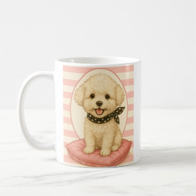 Caneca De Café Maltipoo Fofo (Esquerda)