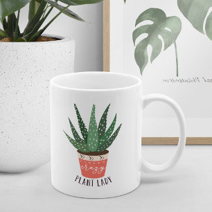 Caneca De Café Maluca de Plantas Fábrica Engraçada