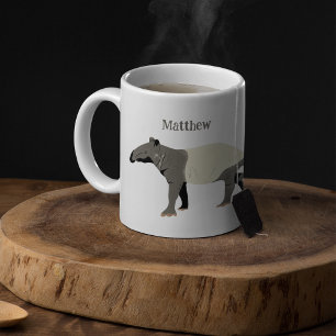 Caneca De Café Malyan Tapir Illustration Personalised Wild Animal