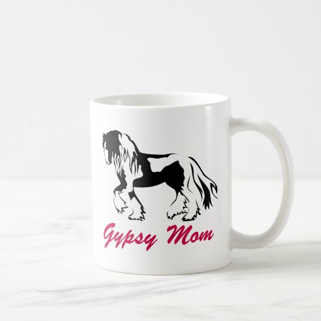 Caneca De Café Mamã aciganada do cavalo (Direita)