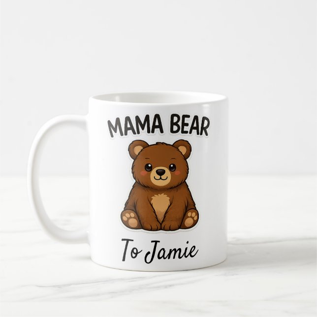 Caneca De Café Mama Bear and Baby Bear (Esquerda)