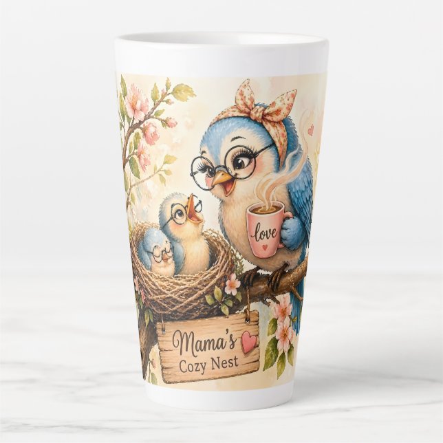 Caneca de Café Mama Bird Latte (Frente)