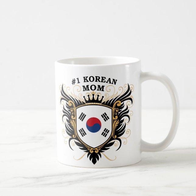 Caneca De Café Mamã coreana do número um (Direita)