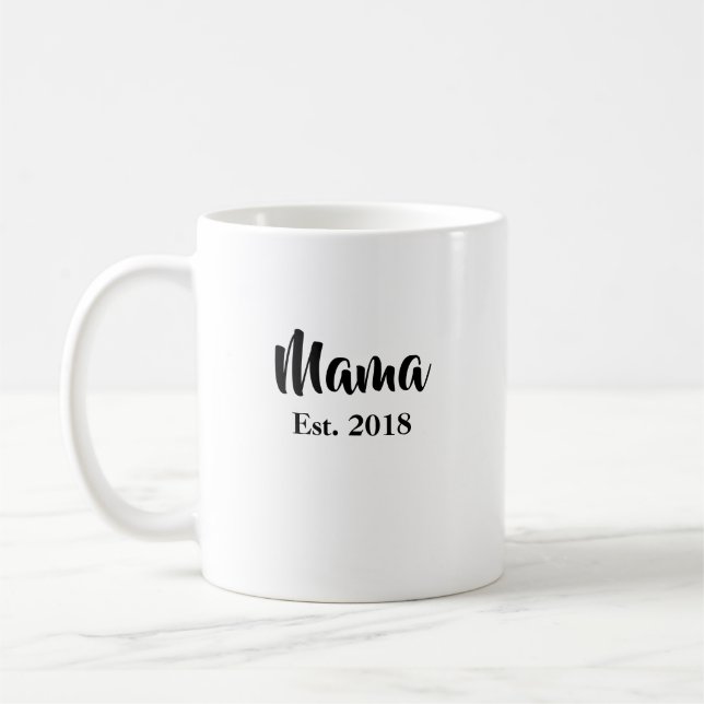 Caneca De Café Mama Criada Em 2018 Mug (Esquerda)