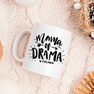 Caneca De Café Mama de Drama #namorada engraçada