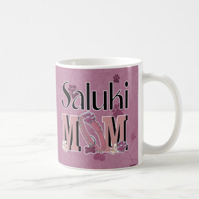 Caneca De Café MAMÃ de Saluki (Direita)