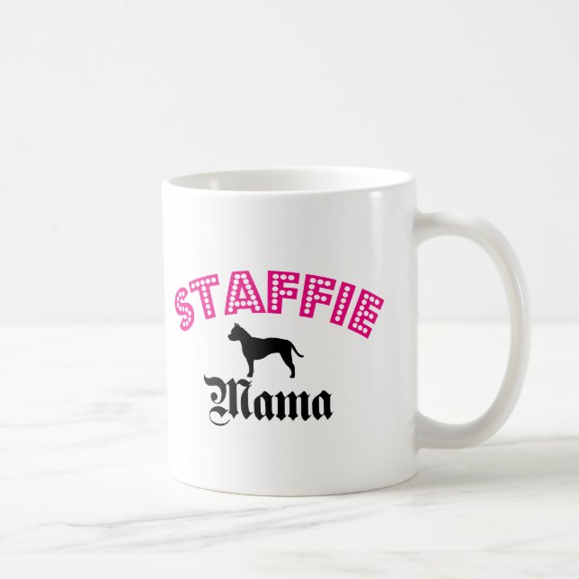 Caneca De Café Mama de Staffie (Direita)