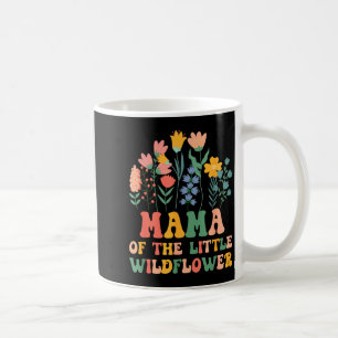 Caneca De Café Mama do aniversário do bebê pequena flor selvagem