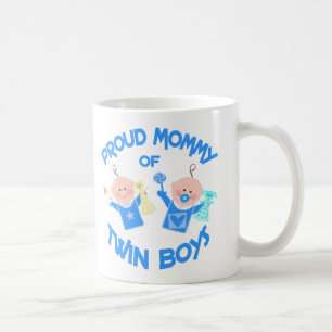 Caneca De Café Mamã do dia das mães de meninos gêmeos