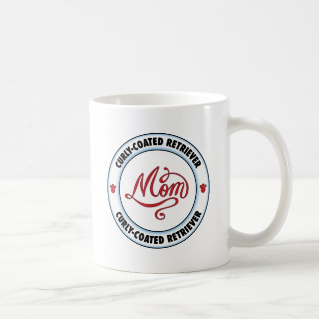 Caneca De Café Mamã do RETRIEVER de CURLY-COATED (Direita)
