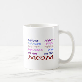 Caneca De Café Mamã em línguas diferentes (dia das mães)
