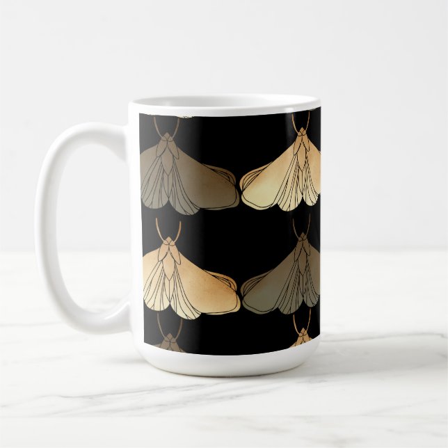 Caneca De Café Mama em padrão dourado (Esquerda)