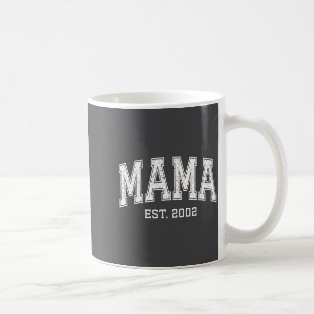 Caneca De Café Mama Est 2002 Mom D Mothers Day Ized  (Direita)