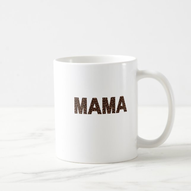 Caneca De Café Mama Estampa de Leopardo (Direita)