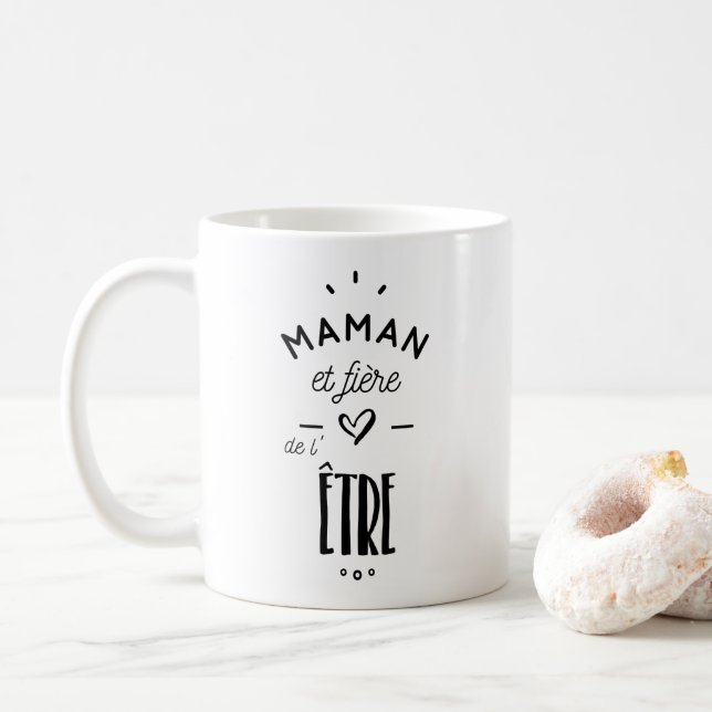 Caneca De Café Mamã fière do être (Com Donut)