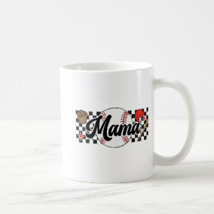 Caneca De Café Mama Game Day Vibes Dias de as mães Mulheres Baseb