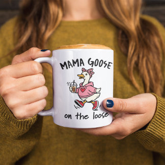 Caneca De Café Mama Gansa Solta Cartoon Engraçado de Mãe Gansa