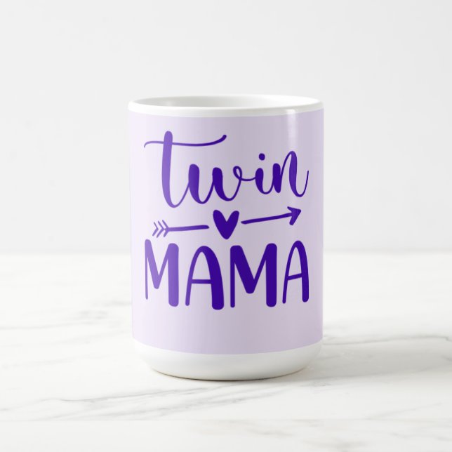 Caneca De Café Mama Gêmea Roxa (Centro)