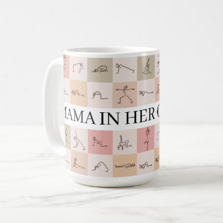 Caneca De Café Mama In Her Calm Era Yoga Aesthetic Design
