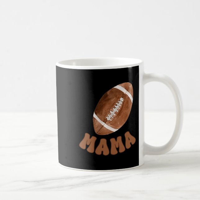 Caneca De Café Mama Of The 1 Year Old Football First Birthday Boy (Direita)