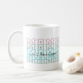 Caneca De Café Mama Padrão Moderno Dia de as mães de Nomes de Cri