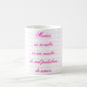 Caneca De Café Mama, palabras de am do es un cuadro de mil. do