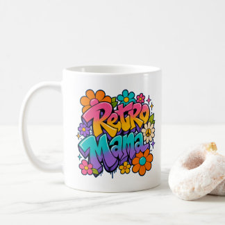 Caneca De Café Mama Retro Floral 