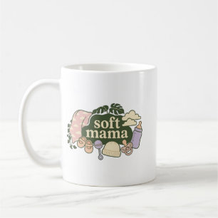 Caneca De Café Mama Soft Retro Bebê Desenho de Essenciais Linda