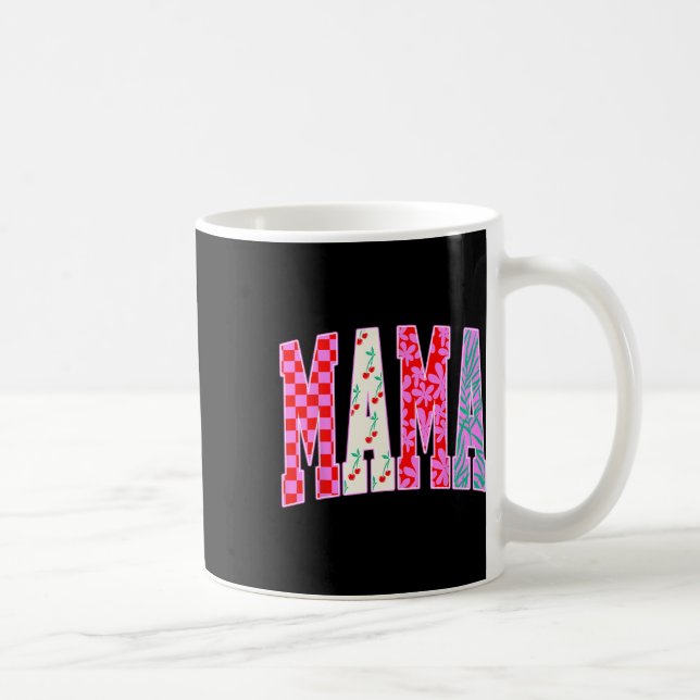 Caneca De Café Mama Trendy Checkered Cherries - Arco de Halloween (Direita)