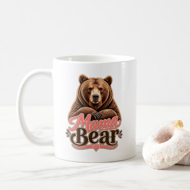 Caneca De Café Mama Urso  (Com Donut)