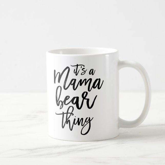 Caneca De Café Mama Urso Mãe Tipografia (Direita)