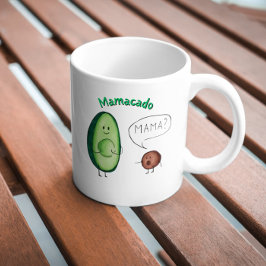 Caneca De Café Mamacado Funny Avocado Mãe Design - Bonitinho