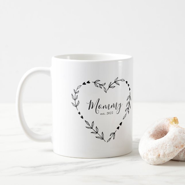 Caneca De Café Mamãe Ano Est. (Com Donut)