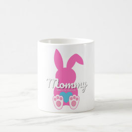 Caneca De Café Mamãe Bunny Mug - Presente para Páscoa da Família