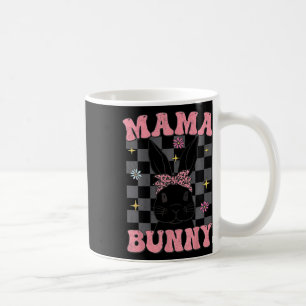 Caneca De Café Mamãe Bunny Retro Groovy Combinando Família Páscoa