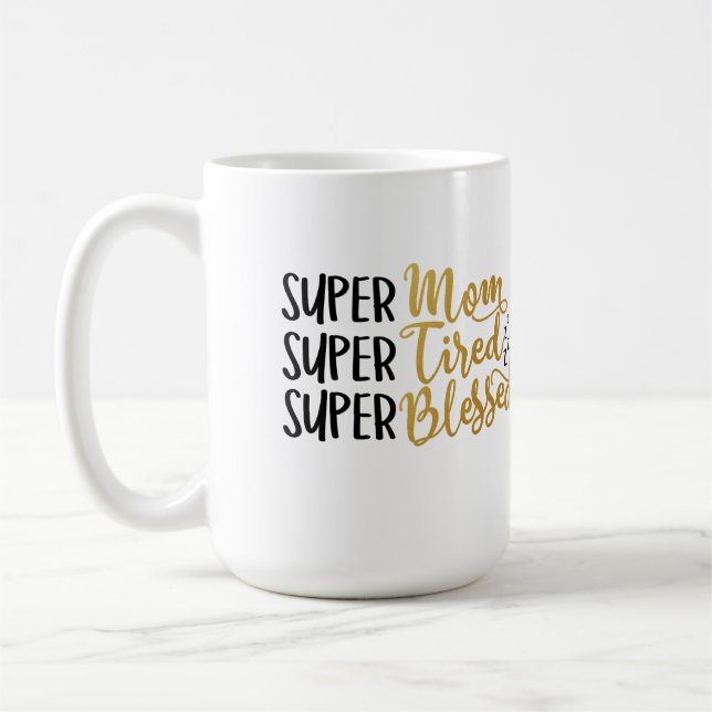 Caneca De Café Mamãe Cansada e Bênção Mug (Esquerda)