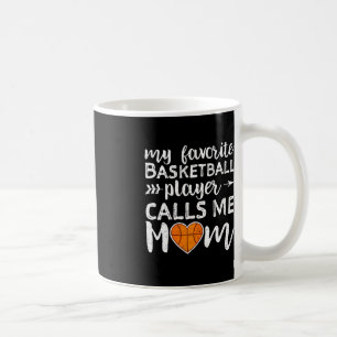 Caneca De Café Mamãe de basquete Meu Jogador de Basquete Favorito