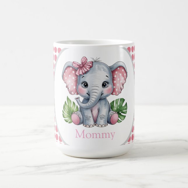 Caneca De Café Mamãe de Chá de fraldas de Elefante com Arco de ca (Centro)