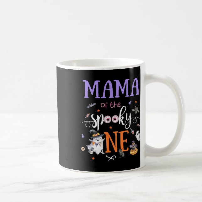 Caneca De Café Mamãe Do Aniversário De Um Halloween Ghost 1rua (Direita)