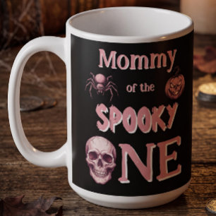 Caneca De Café Mamãe do Assustador Pinkoween Vintage Caveira