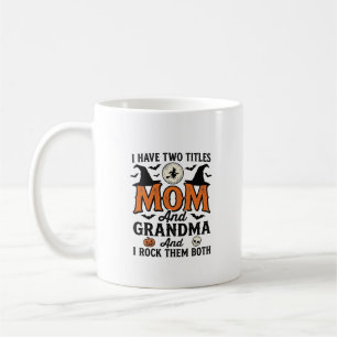 Caneca De Café Mamãe do Halloween Avó Camisa de Bruxa Vintage Des