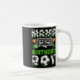 Caneca De Café Mamãe do Menino de Aniversário Família de Futebol