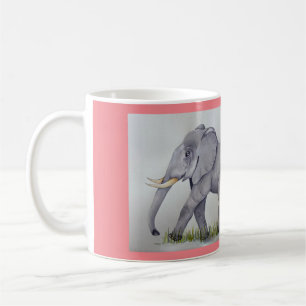 Caneca De Café Mamãe e Baby Elephant