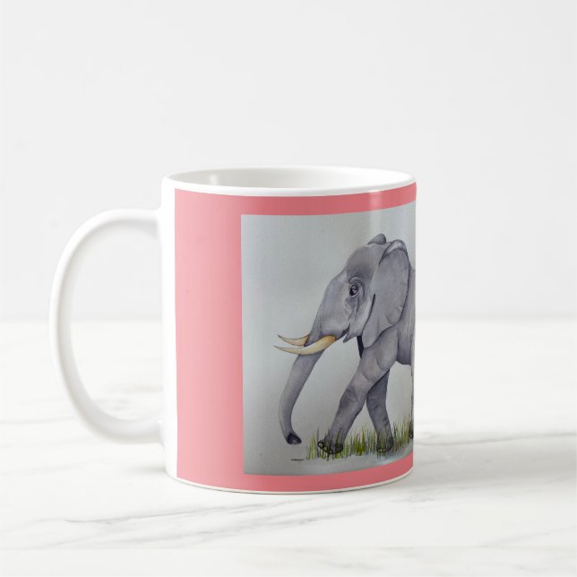 Caneca De Café Mamãe e Baby Elephant (Esquerda)