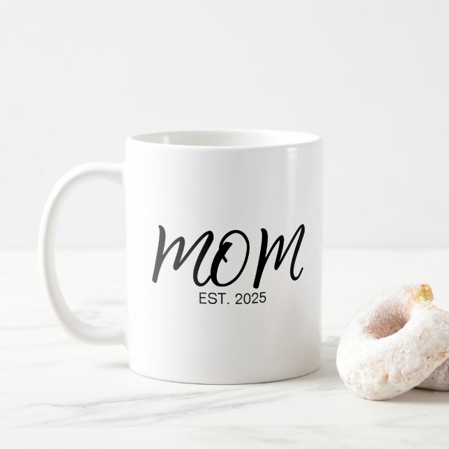 Caneca De Café Mamãe Estabeleceu Novo Presente Mãe (Com Donut)