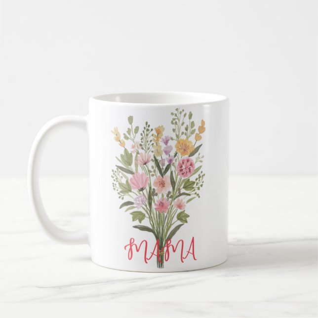 Caneca De Café Mamãe Flowers (Esquerda)
