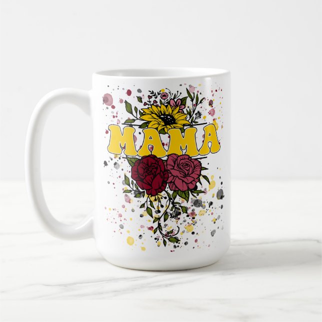 Caneca De Café Mamãe Flowers (Esquerda)