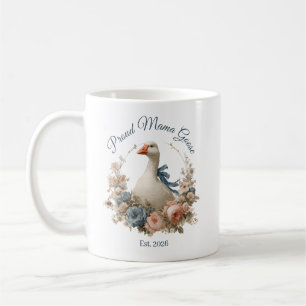 Caneca De Café Mamãe Gansa Orgulhosa Floral Presente do Primeiro