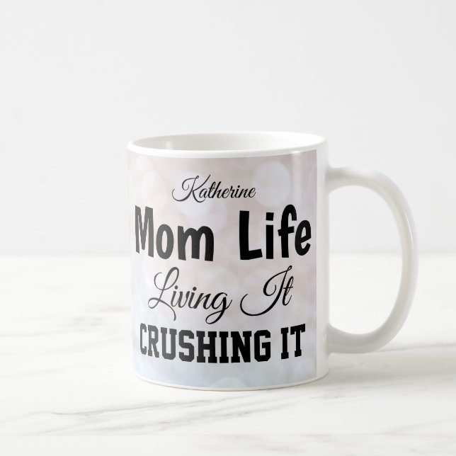 Caneca De Café Mamãe Life Bokeh Personalizou Mug (Direita)